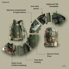 Tripole Fox Internal Frame Laptop Backpack | Indian Army