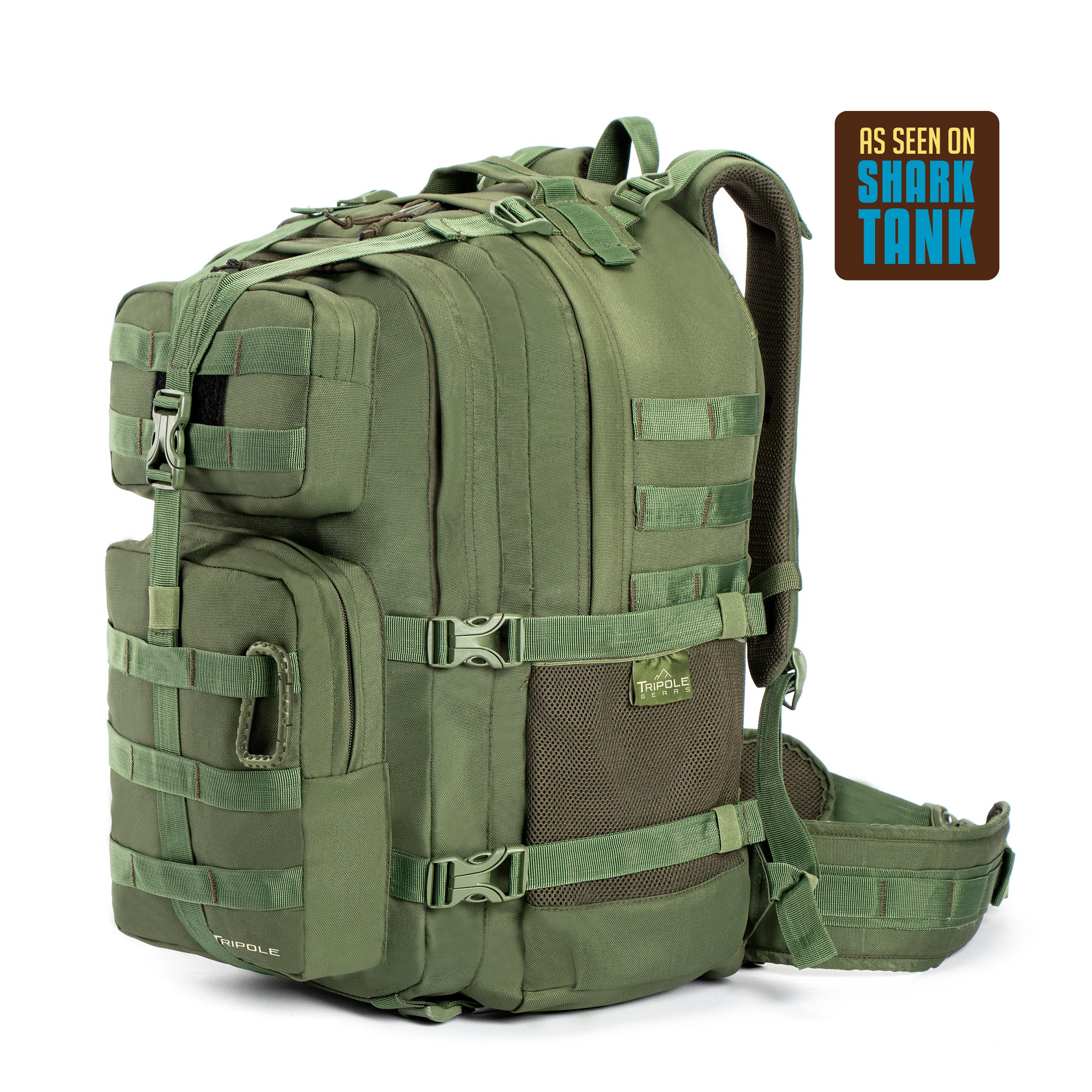 Tripole Alfa 45 Litres Military Tactical Backpack and Rucksack with Detachable Sling Bag | Rain Cover | 3 Year Warranty