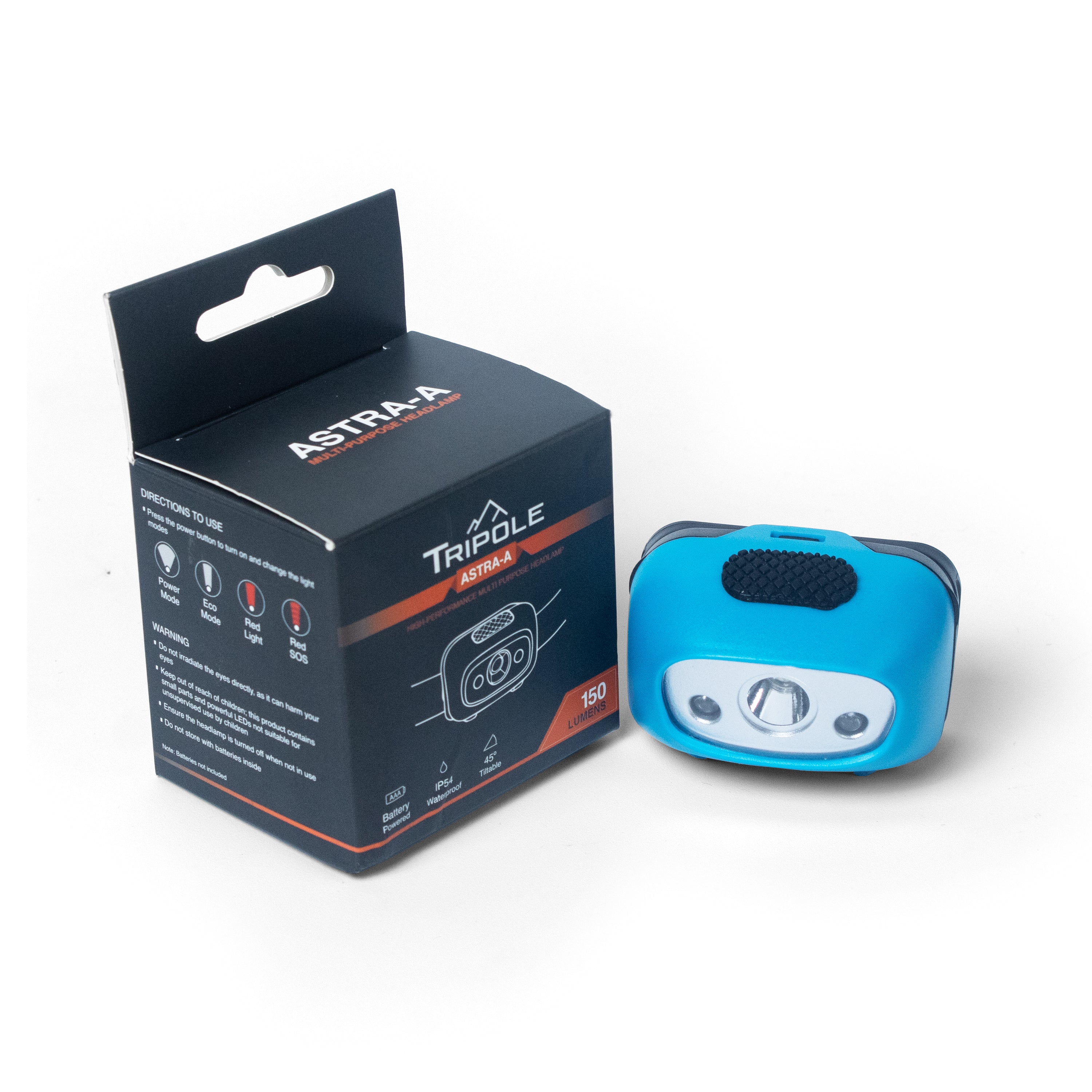 Tripole Astra Headlamp Headtorch AAA battery trekking hiking backpacking travel