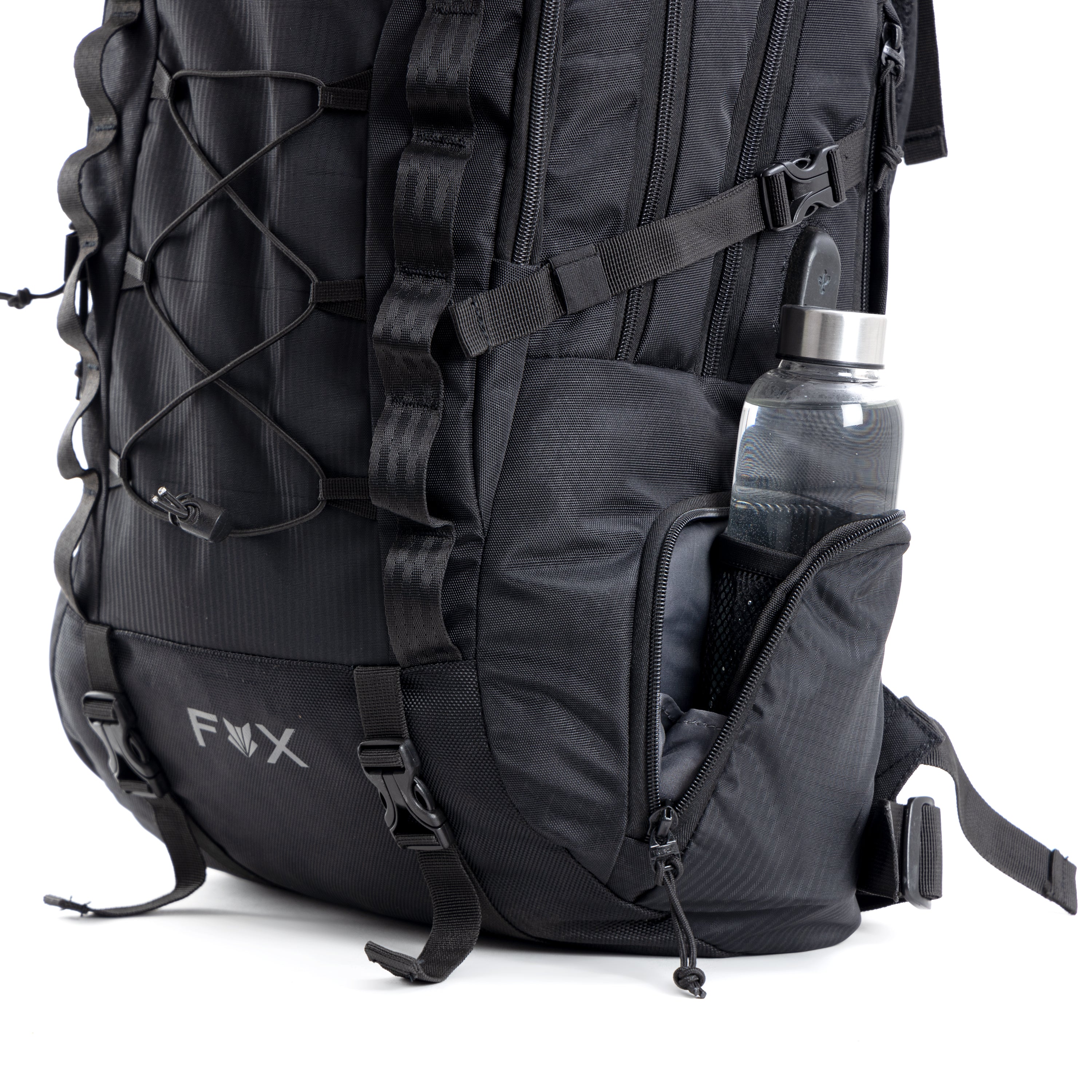 Tripole Fox Internal Frame Laptop Backpack Black Bottle Holder Hiking Travelling