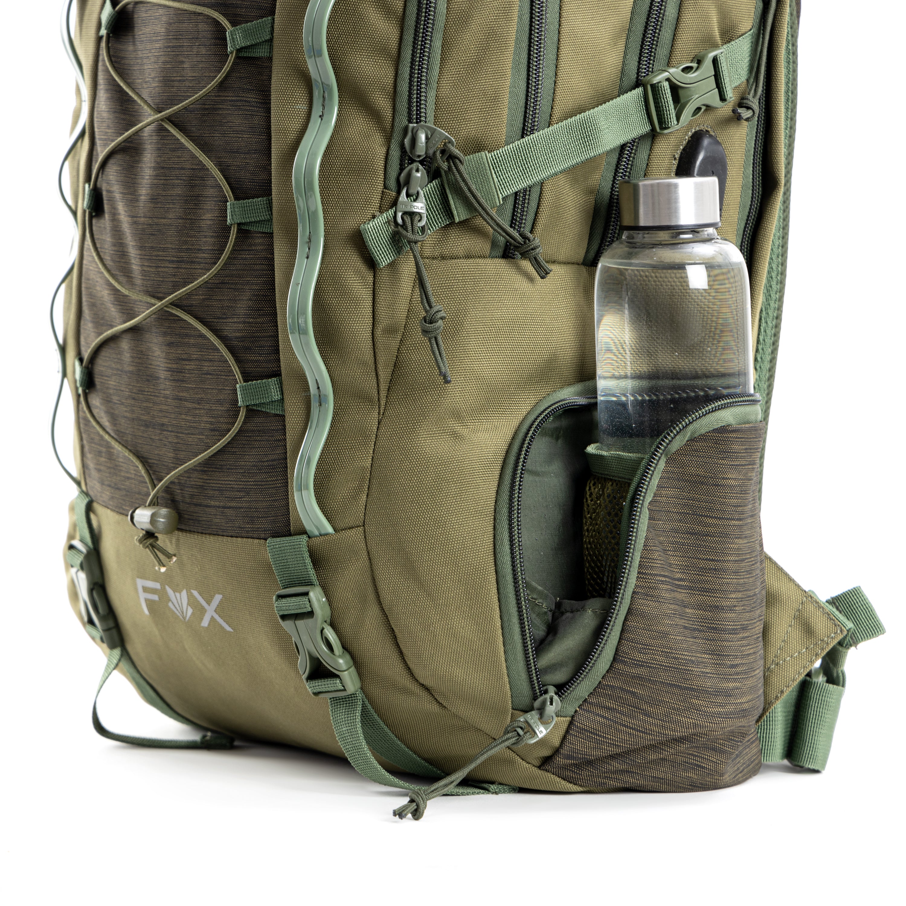 Tripole Fox Internal Frame Laptop Backpack Green Bottle Holder Hiking Travelling