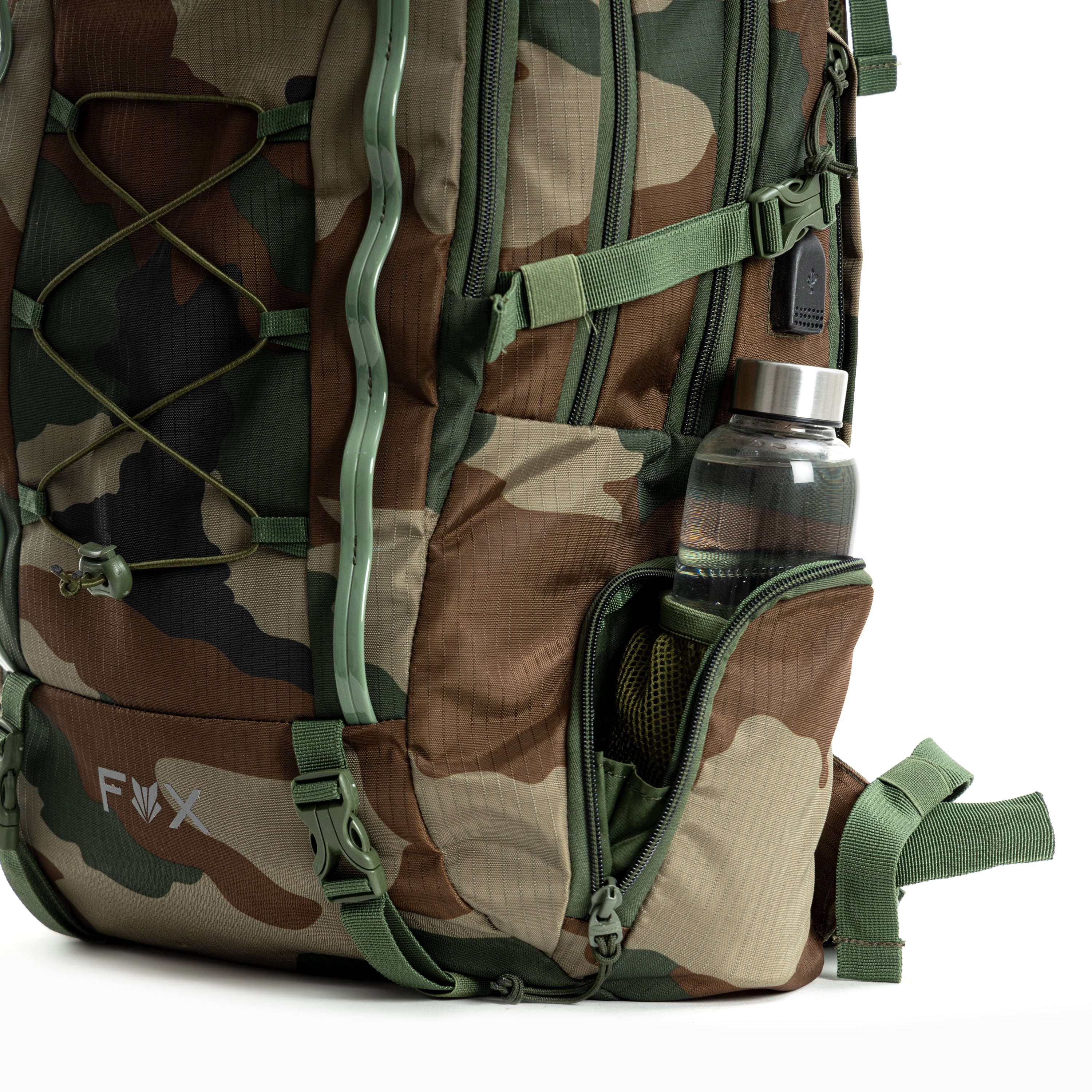 Tripole Fox Internal Frame Laptop Backpack Indian Army Bottle Holder Hiking Travelling