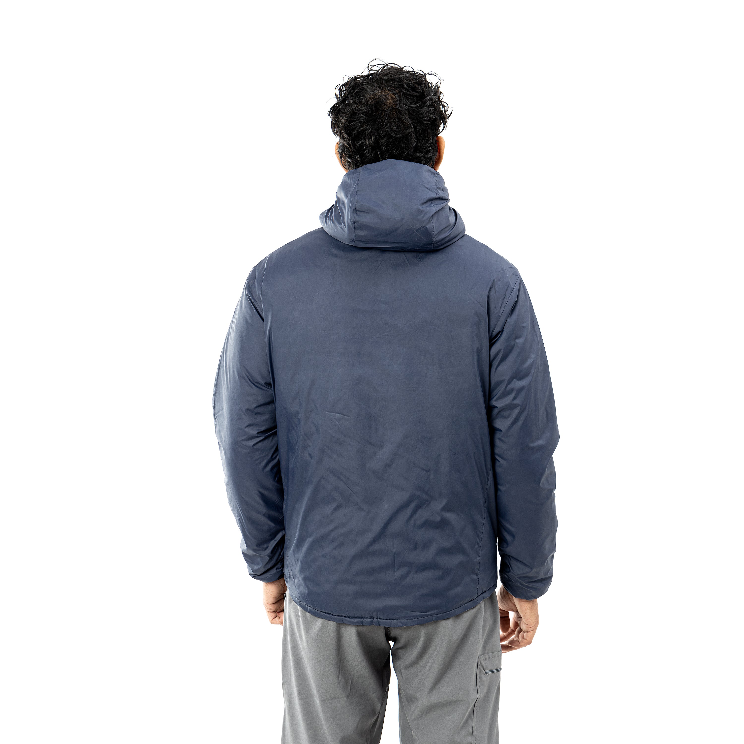 Tripole Mens Jacket 5°C Navy Blue Back - Winter Comfort Trekking Daily Use