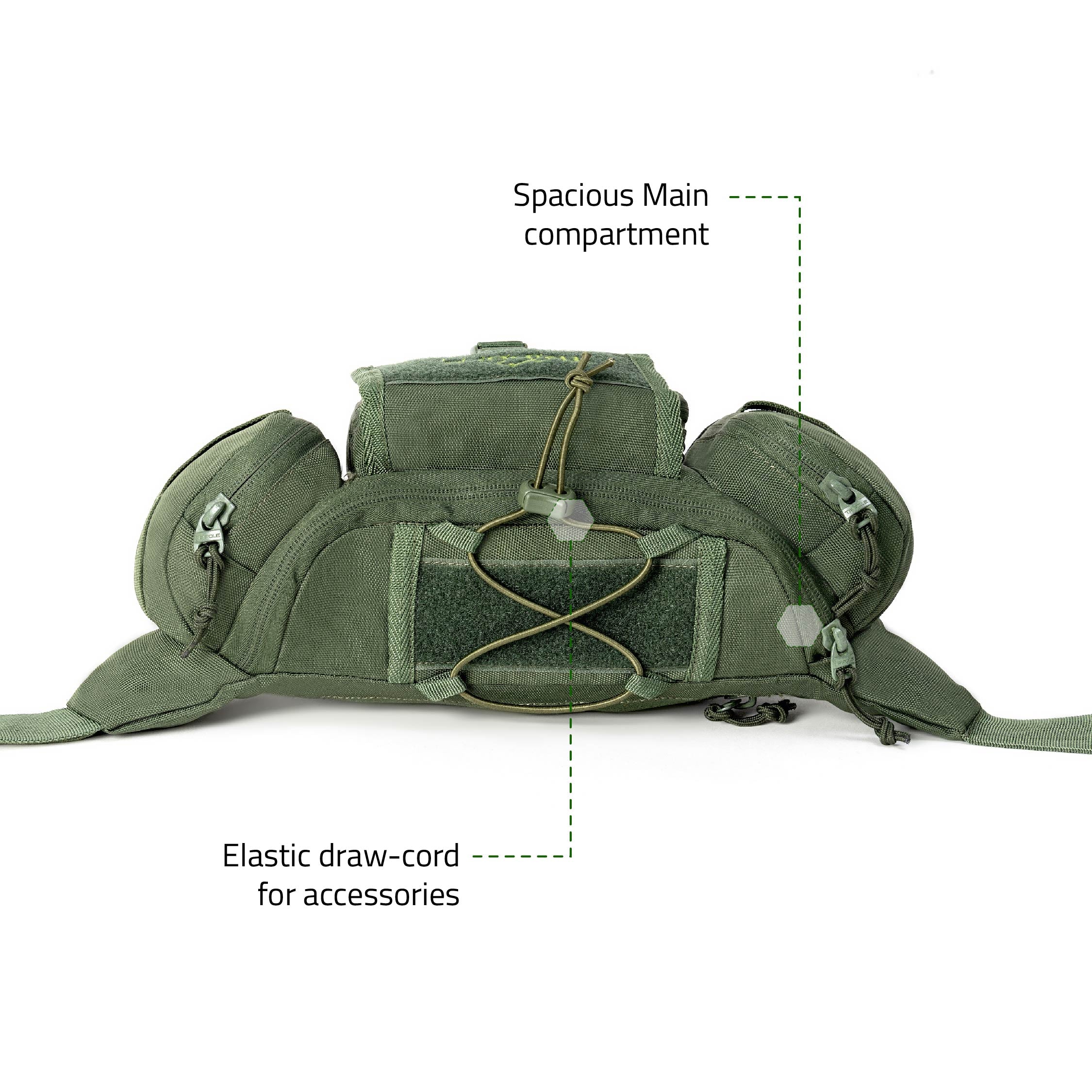 Tripole Tactical Waist Pack Army Green Top Trekking Hiking Backpacking Travelling