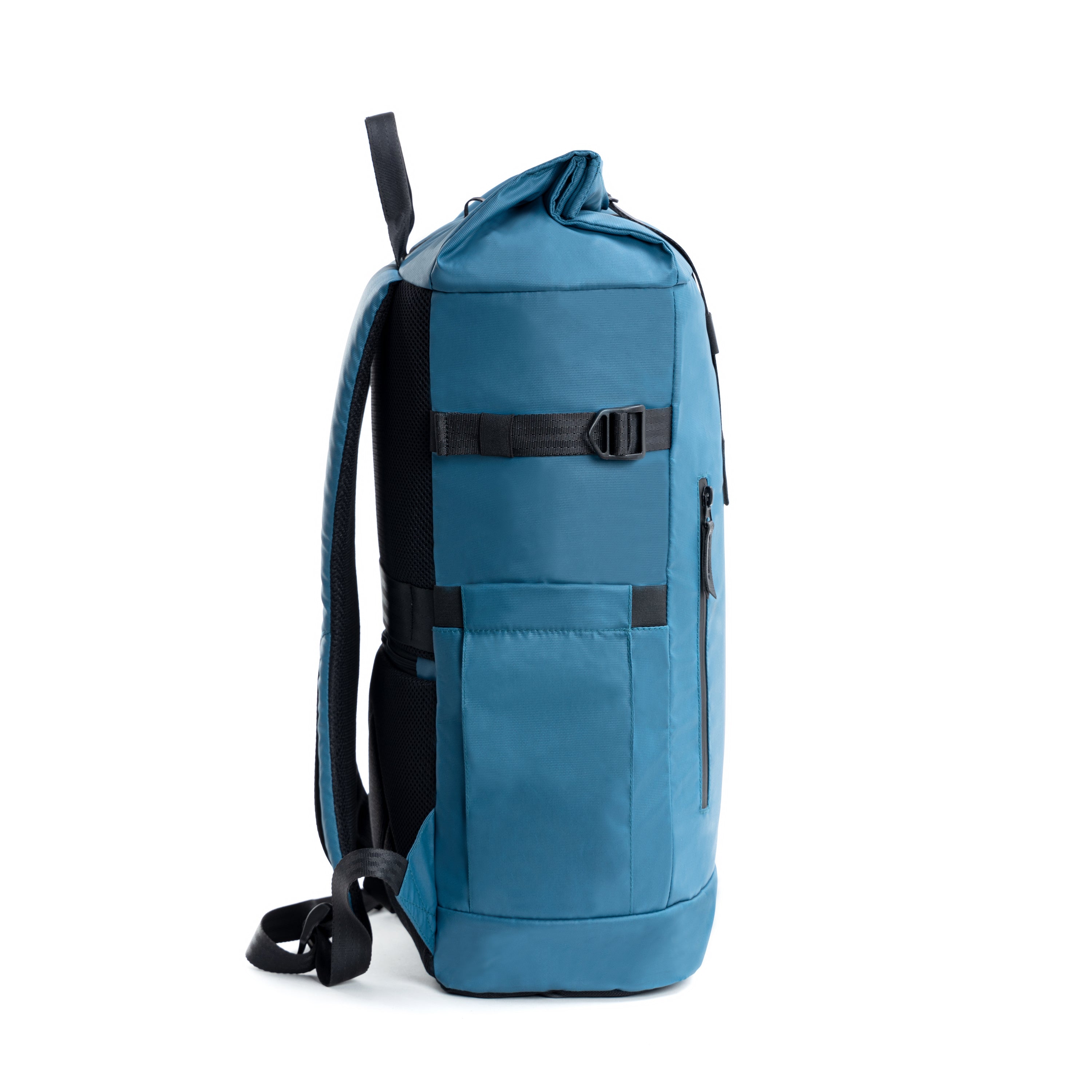 Tripole Tusker Roller Top Laptop Backpack Blue Side Travelling Multi utility