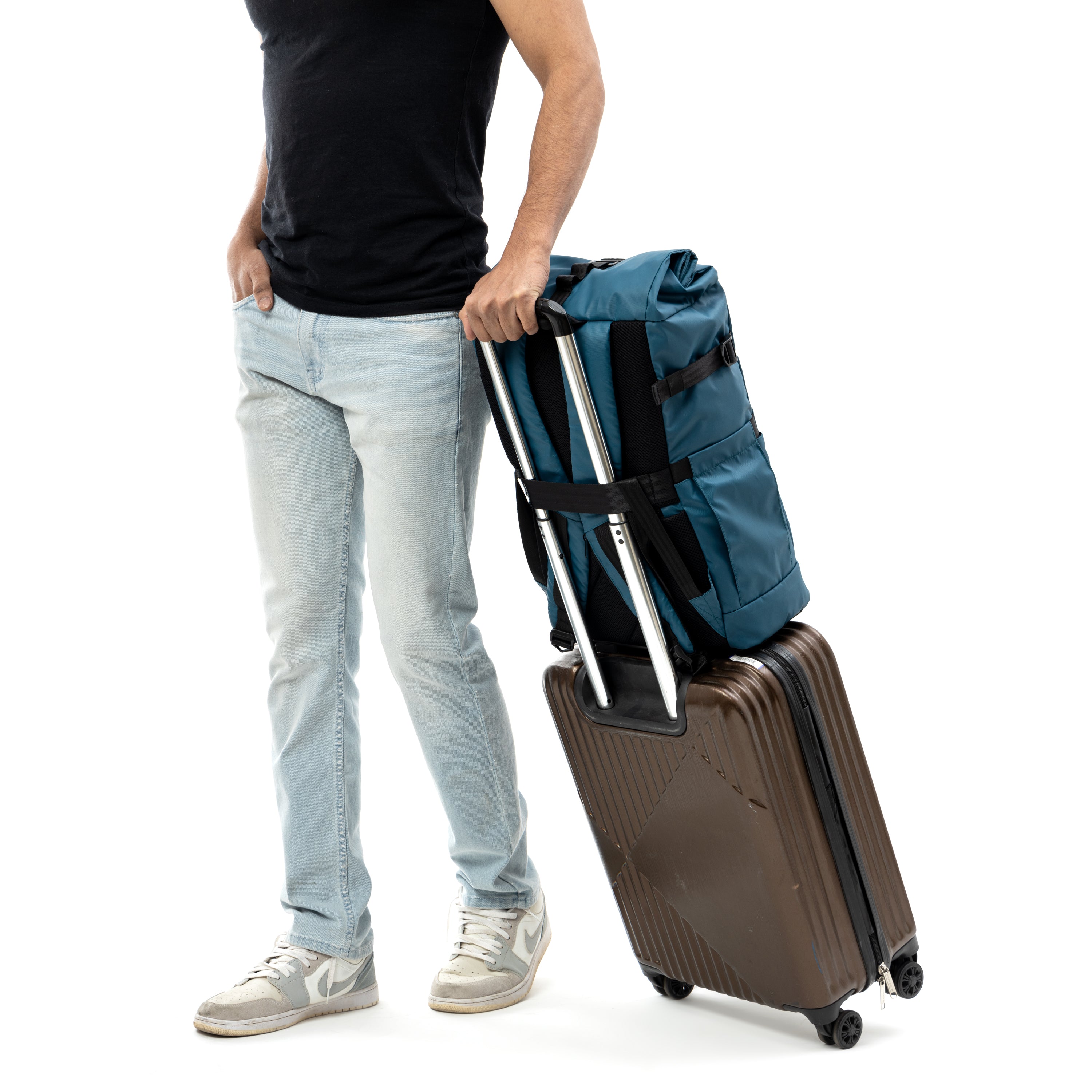 all-groups Tripole Tusker Roller Top Laptop Backpack Model Trolley Travelling Multi utility