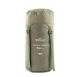 Tripole Shivalik Minus Ten Degree Comfort Sleeping Bag for Camping and Army | Water Repellent | 3 Year Warranty (Army Green)