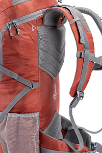 Tripole Air Trekking and Travel Rucksack with Rain Cover and Laptop Sleeve | 3 Year Warranty | Red | 62 Litres