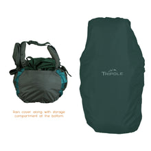 Tripole Walker 55L Internal Frame Rucksack for Hiking | Rain Cover | Water Repellent | Laptop Section | 3 Year Warranty | Grey & Sea Green