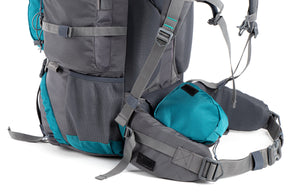 Tripole Walker 55L Internal Frame Rucksack for Hiking | Rain Cover | Water Repellent | Laptop Section | 3 Year Warranty | Grey & Sea Green