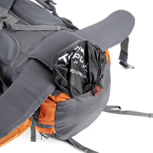 Tripole Walker 65 Litre Rucksack for Trekking and Travel | Laptop Sleeve | Water Repellent | Rain Cover | 3 Year Warranty | Grey & Orange