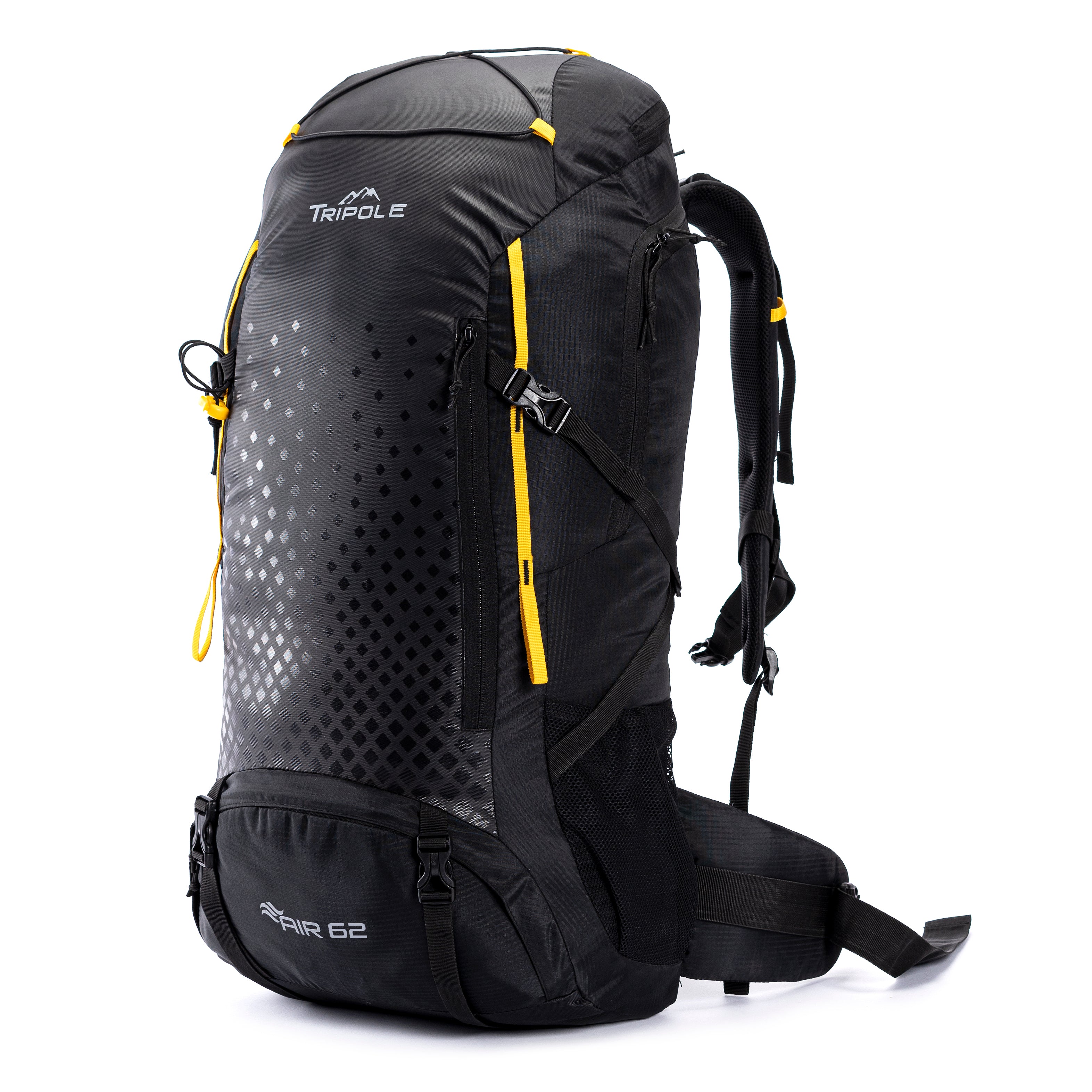 Tripole Air 62L Black Front Rucksack Trekking Backpacking Hiking Camping