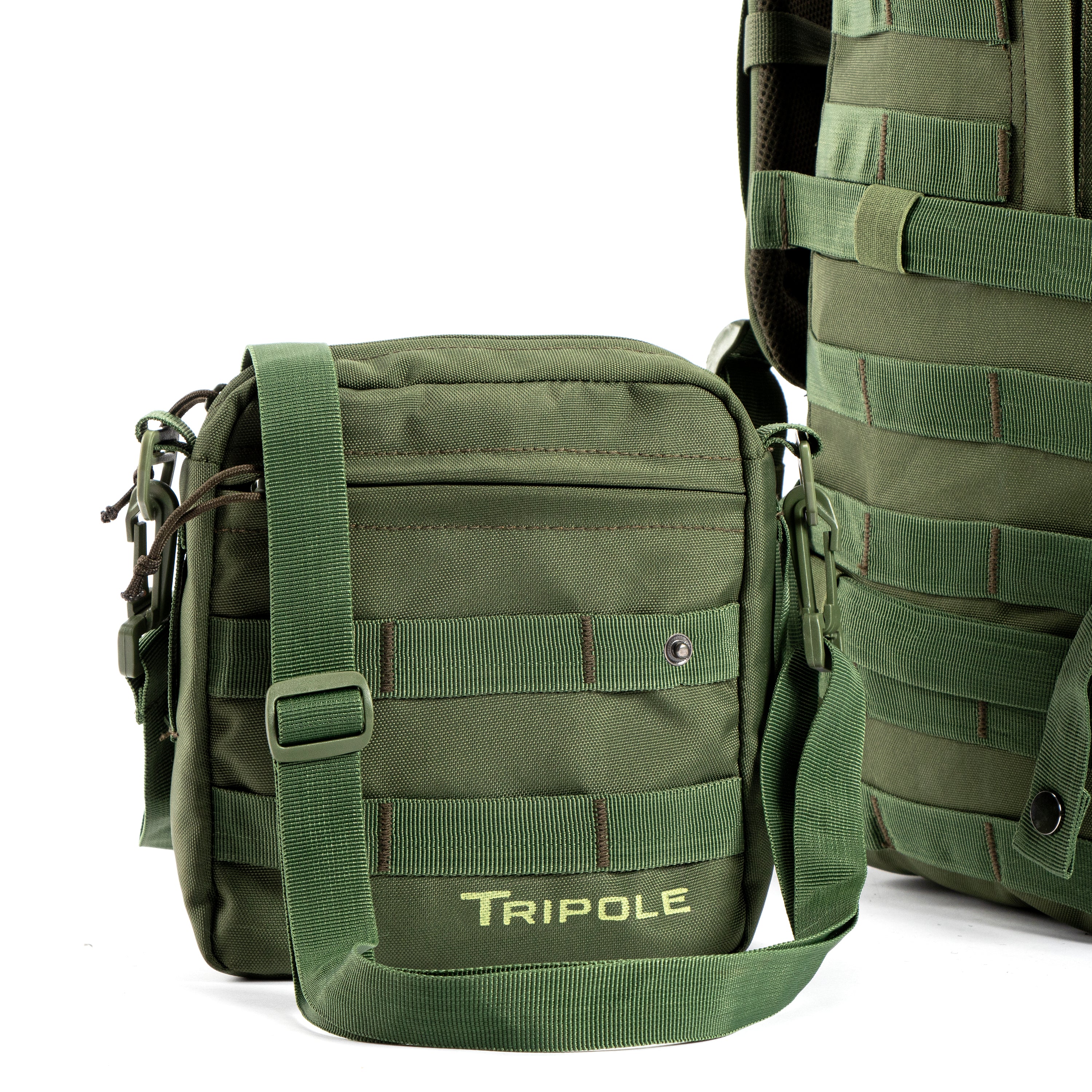 Tripole Alfa Military Tactical Backpack Army Green Detachable Sling Bag 45 Litres Trekking Travelling Hiking