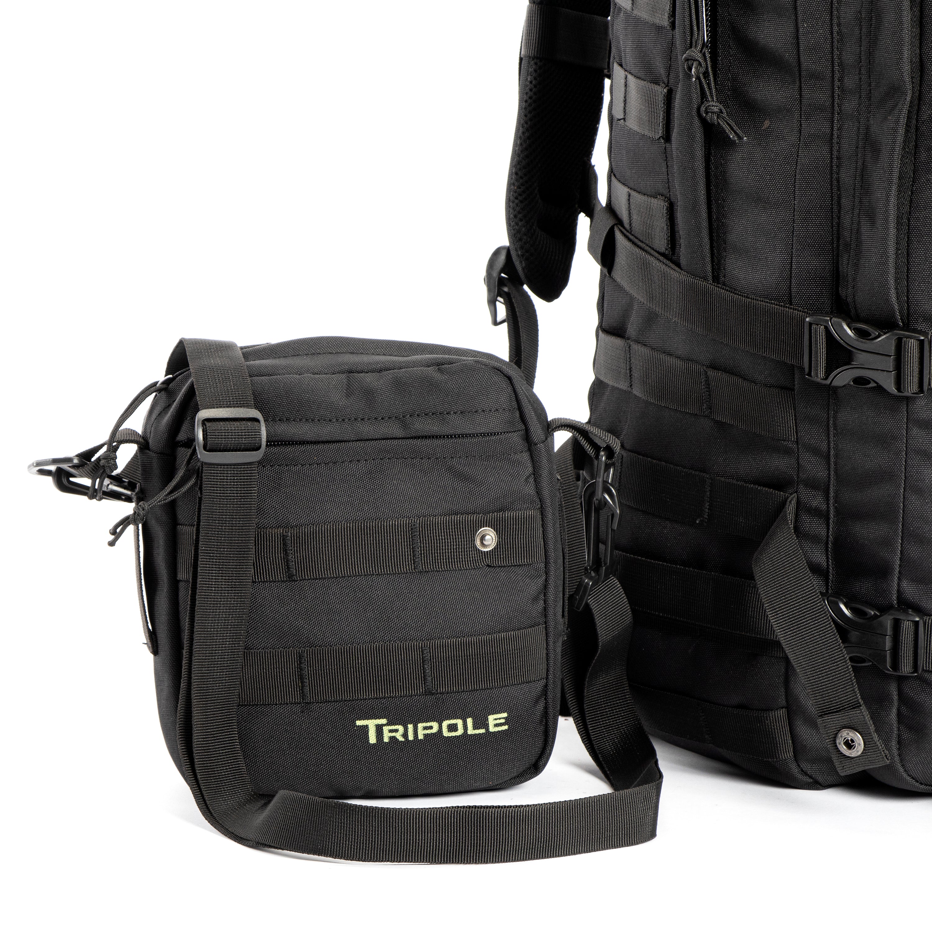 Tripole Alfa Military Tactical Backpack Black Detachable Sling Bag 45 Litres Trekking Travelling Hiking