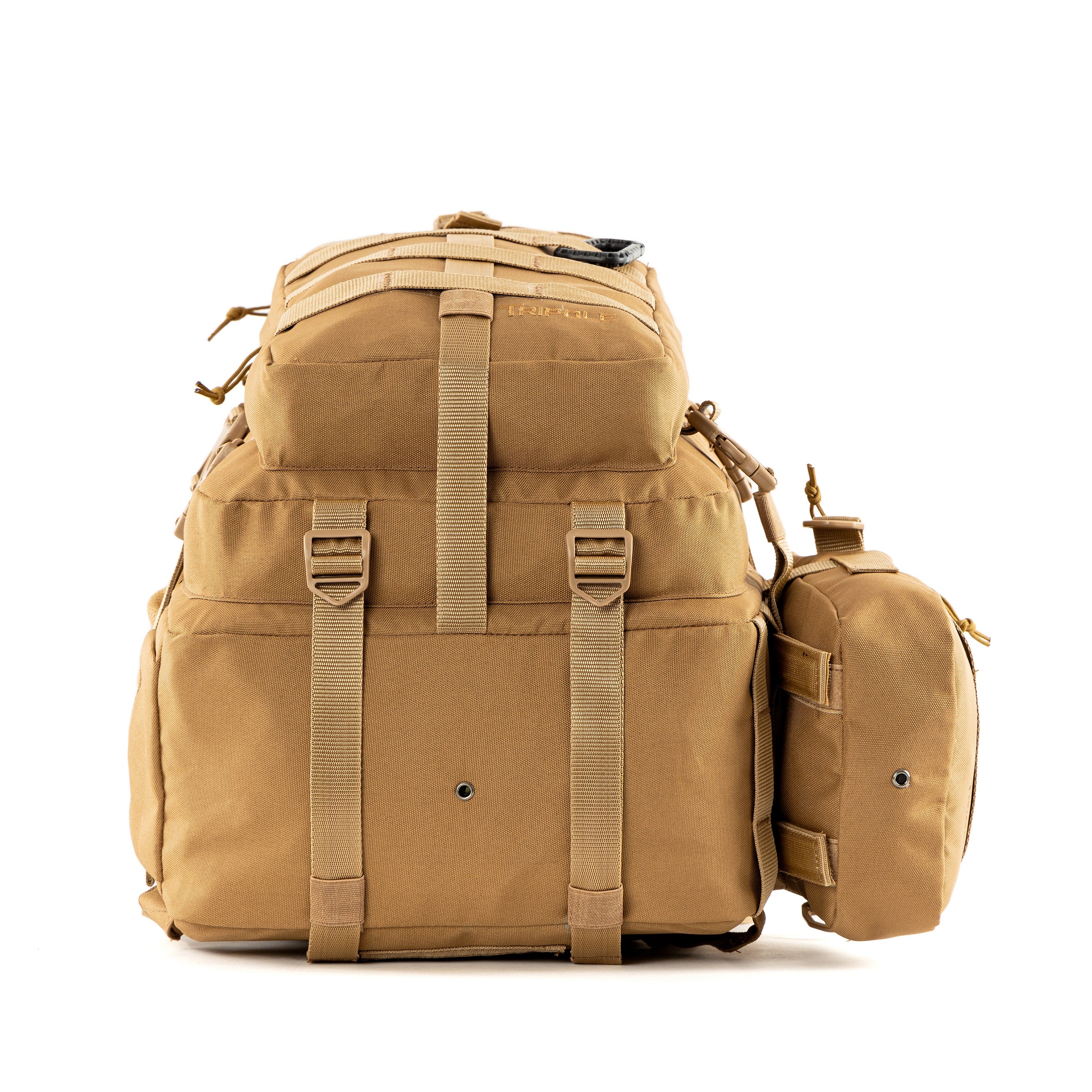 Tripole Alfa Military Tactical Backpack Khaki Bottom Rucksack Detachable Sling Bag 45 Litres Trekking Travelling Hiking