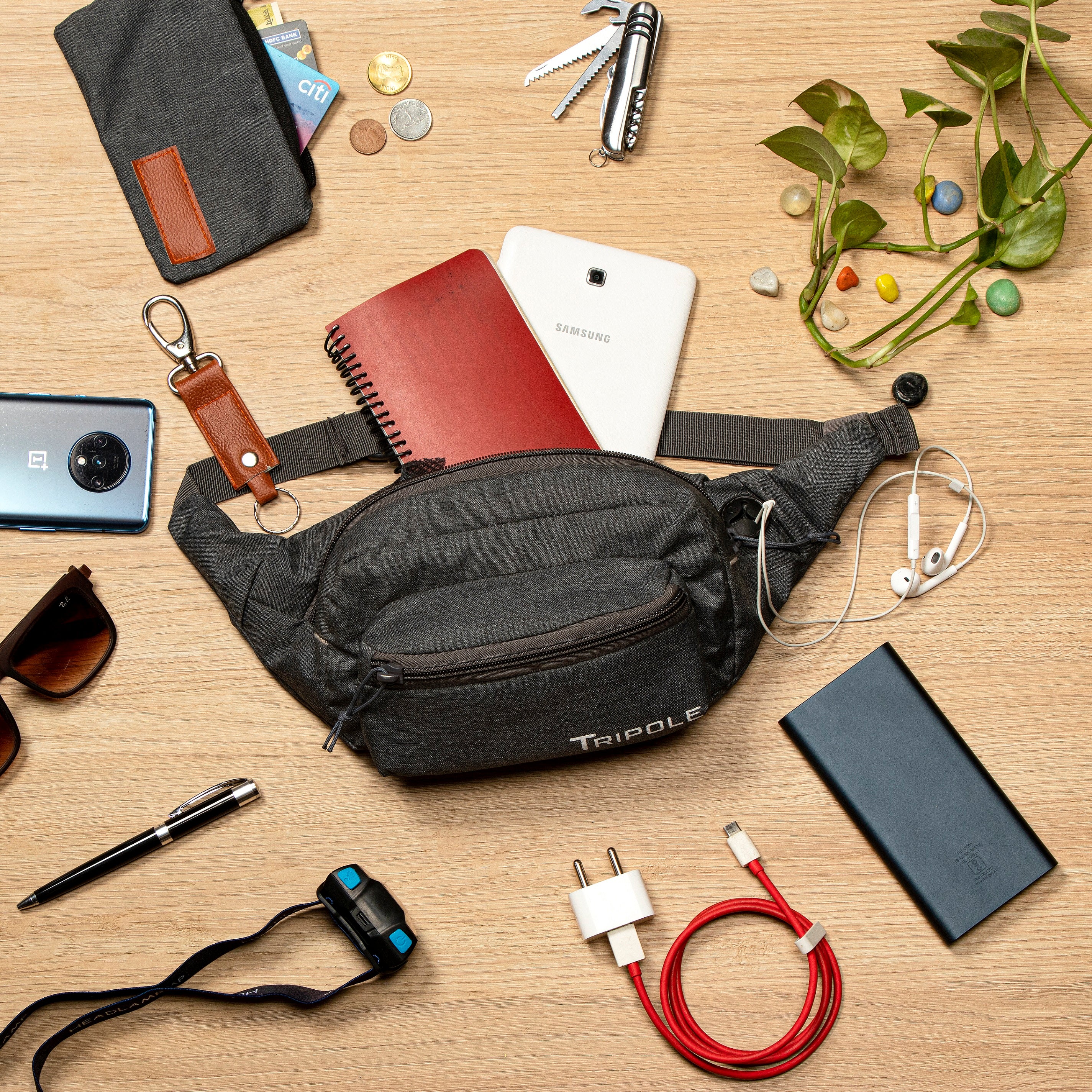 Tripole Ergo Waist Pack Grey Melange Trekking Hiking Backpacking Travelling