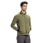 Tripole Anti-Pilling Fleece Winter Jacket and Windcheater Pseude Green Front