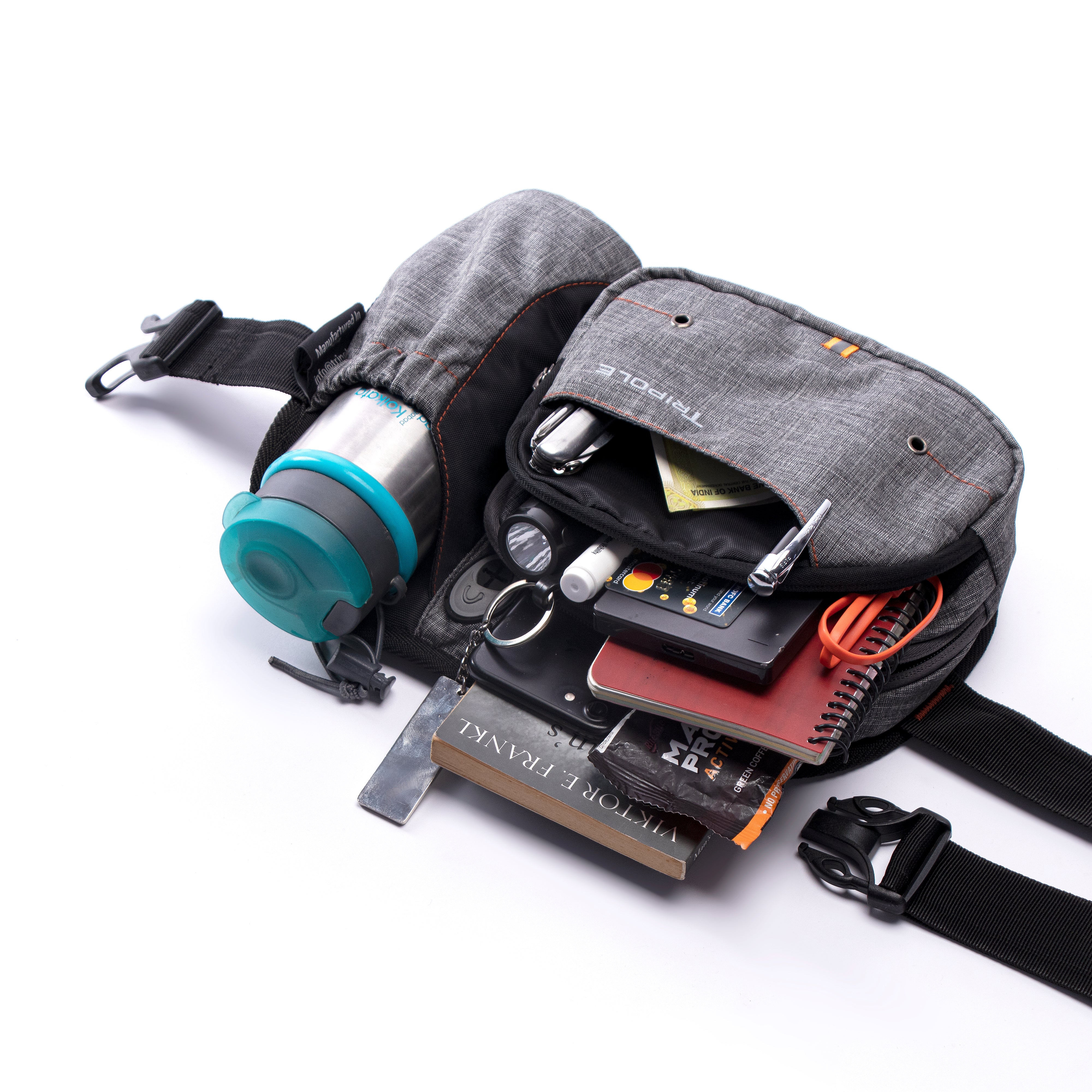 Tripole Hydra Waist Pack Grey Melange Trekking Hiking Backpacking Travelling