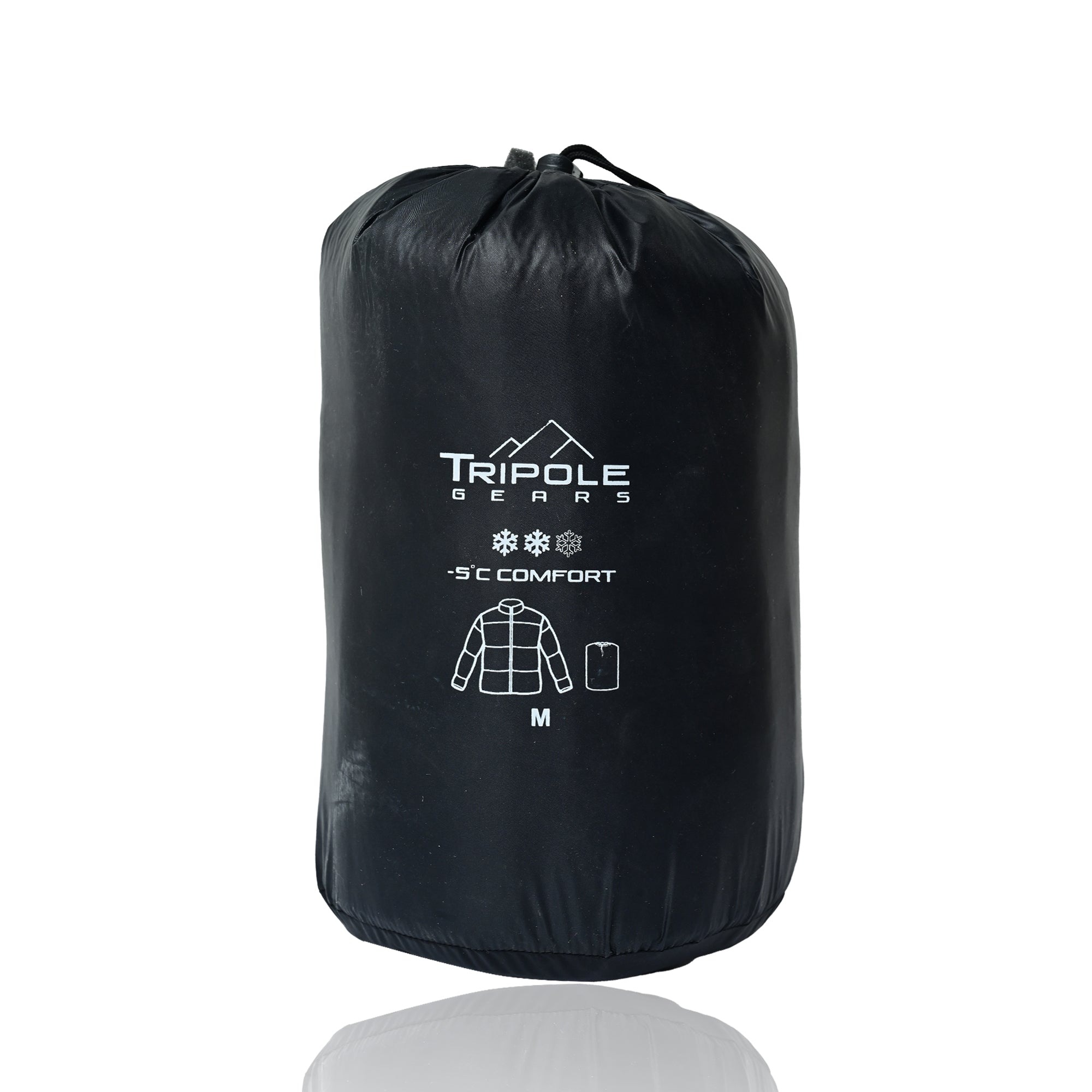 Tripole Winter Snow Jacket Minus 5 Degree Black Packed Trekking Hiking