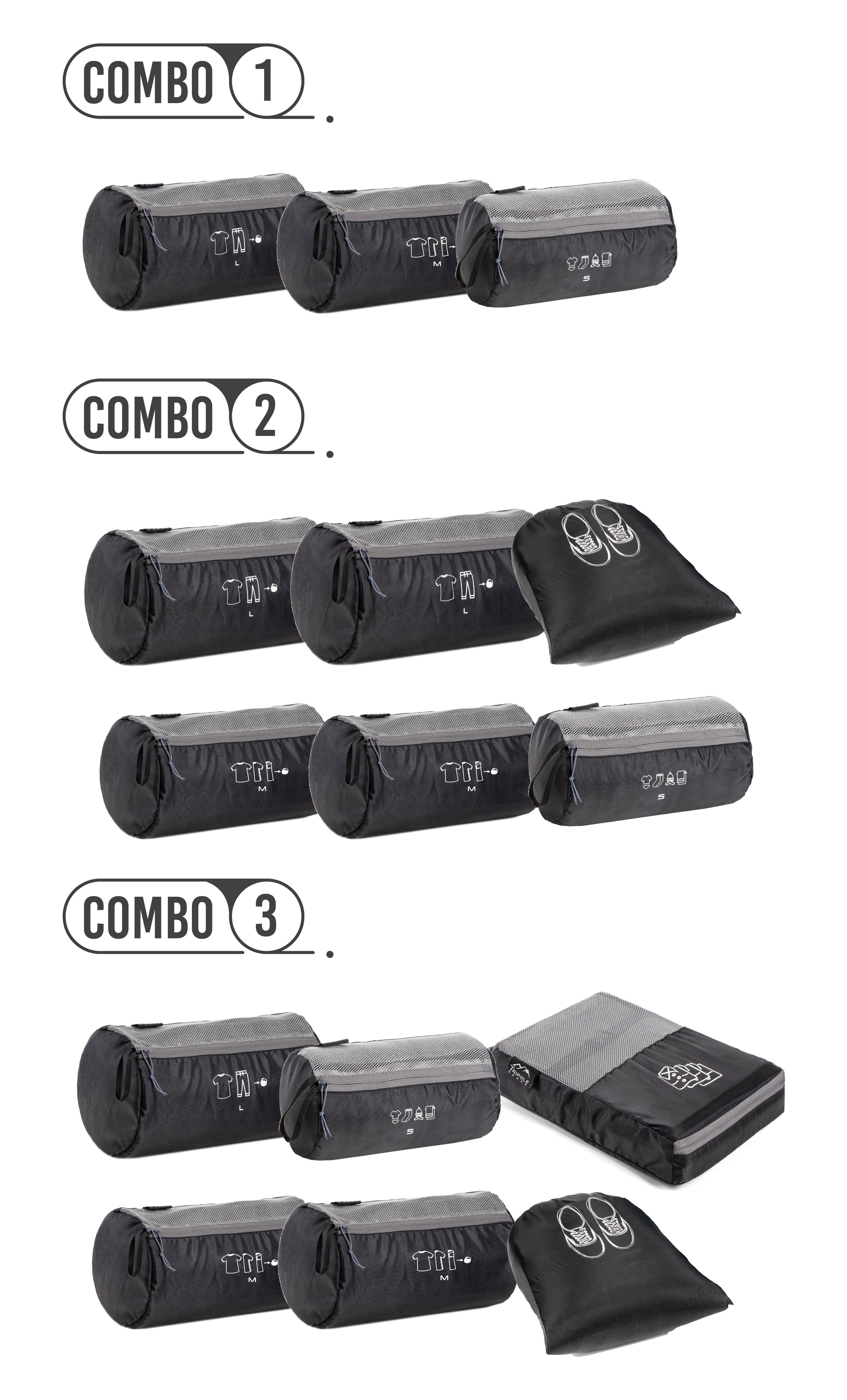 all-groups Tripole Organizer Packs - Combos Backpacking Travelling