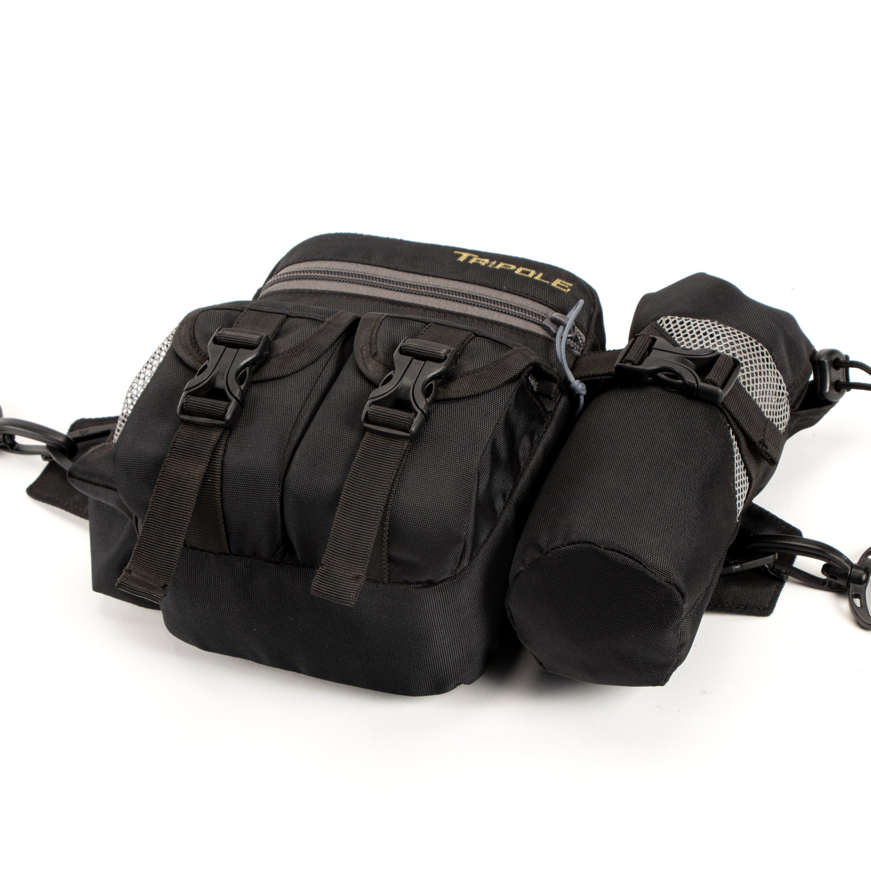 Tripole Waist Pack Detachable Bottle Holder Black Top Trekking Hiking Backpacking Travelling