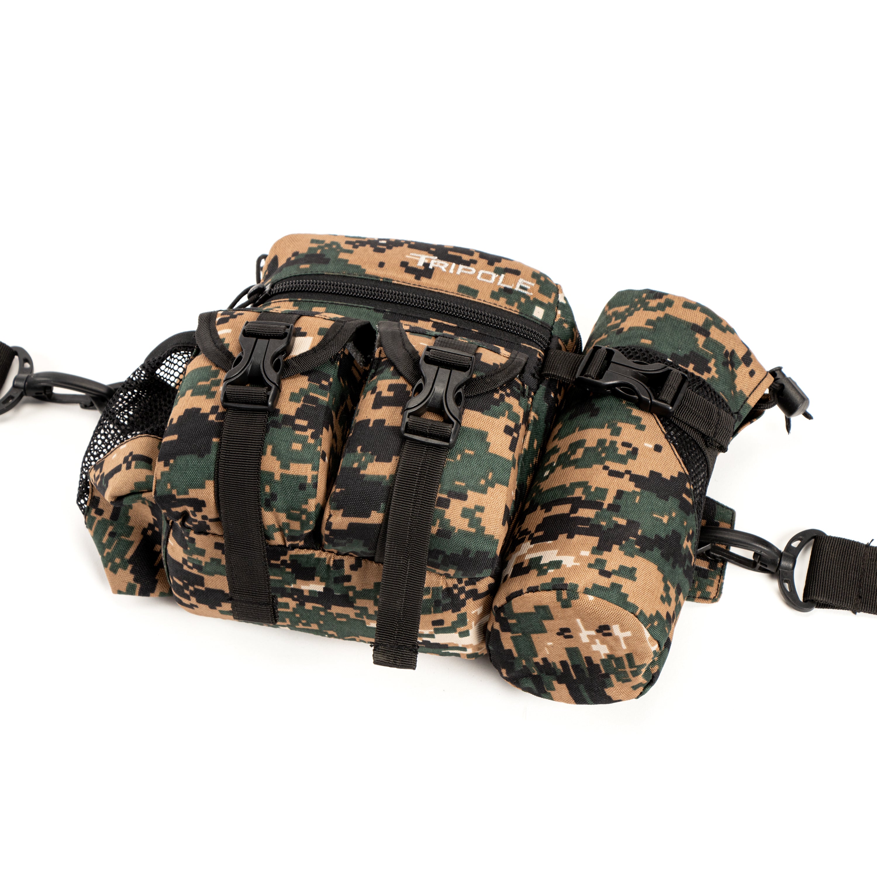 Tripole Waist Pack Detachable Bottle Holder Digital Camouflage Top Trekking Hiking Backpacking Travelling