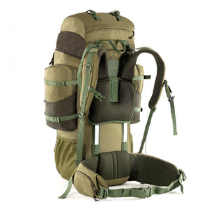 Tripole Walker Pro Internal Frame Rucksack for Travel and Trekking | Front Opening | Laptop Sleeve | Water Repellent | Rain Cover | 5 Year Warranty | 60 Litre Olive Green