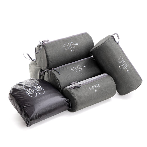 Tripole Organizer Packs - Cylindrical Shaped for Rucksacks - Set of 6 | Grey