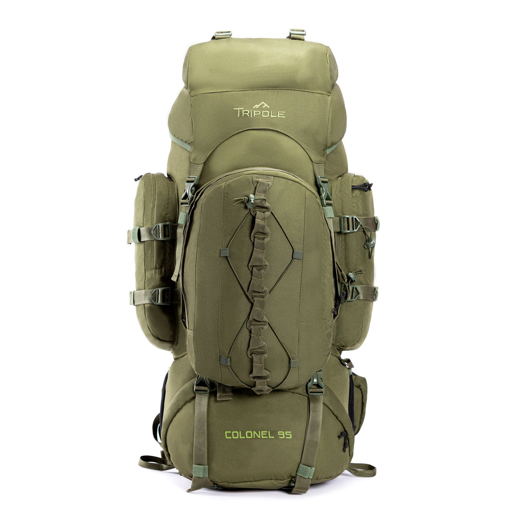 Colonel Series 95 Litre Rucksack + Detachable Day Pack & Rain Cover | Olive Green