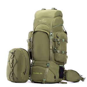 Colonel Series 85 Litre Rucksack + Detachable Day Pack & Rain Cover | Olive Green