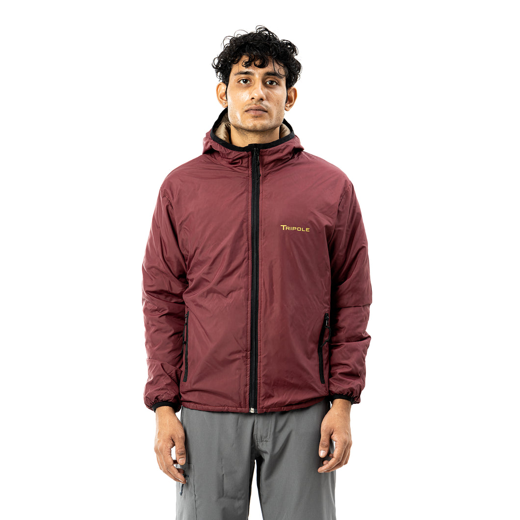 Tripole Men's Winter Jacket 5°C Comfort - Trekking and Daily Use | Wine