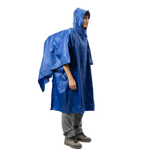 Tripole Poncho and Rain Jacket for Daily Use and Hiking l Blue