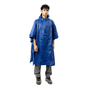 Tripole Poncho and Rain Jacket for Daily Use and Hiking l Blue