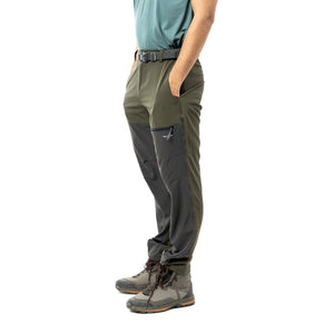 Men's Trekking and Hiking Pants and Trousers l Green & Grey