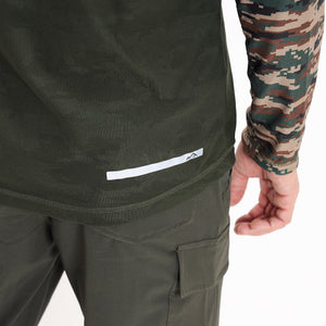 Full Sleeve Hiking and Trekking T-Shirt & Jersey | Green,Camo