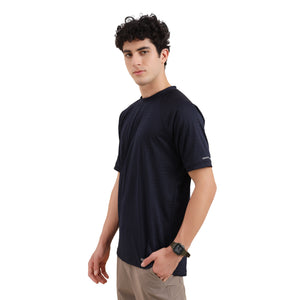 Outdoor Sportswear T-Shirt for Hiking, Running and Gyming | Navy Blue