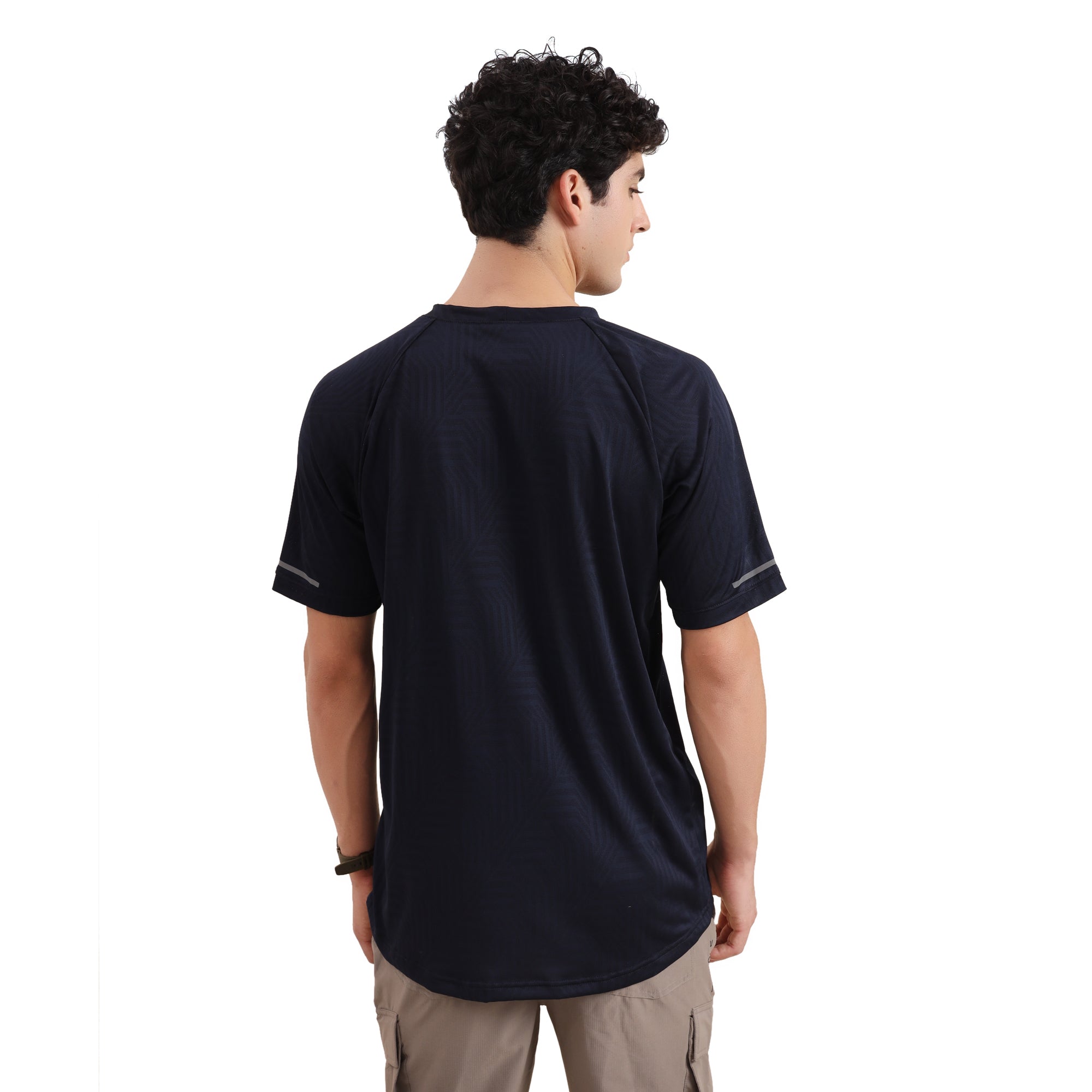 Outdoor Sportswear T-Shirt for Hiking, Running and Gyming | Navy Blue XXL