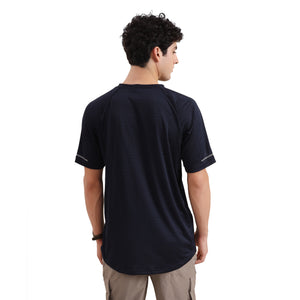 Outdoor Sportswear T-Shirt for Hiking, Running and Gyming | Navy Blue