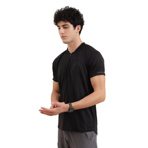 Outdoor Sportswear T-Shirt for Hiking, Running and Gyming | Black