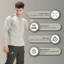 Full Sleeve Hiking and Trekking T-Shirt & Jersey | Light Grey