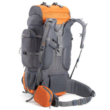 Tripole Walker 65 Litre Rucksack for Trekking and Travel | Laptop Sleeve | Water Repellent | Rain Cover | 3 Year Warranty | Grey & Orange