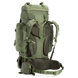 Colonel Series 80 Litre Rucksack + Detachable Day Pack & Rain Cover | Army Green