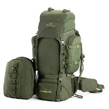 Colonel Series 95 Litre Rucksack + Detachable Day Pack & Rain Cover | Army Green