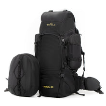 Colonel Series 80 Litre Rucksack + Detachable Day Pack & Rain Cover | Black