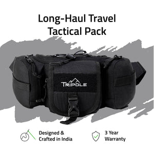 Tripole Tactical Waist Pack and Fanny Bag | Black