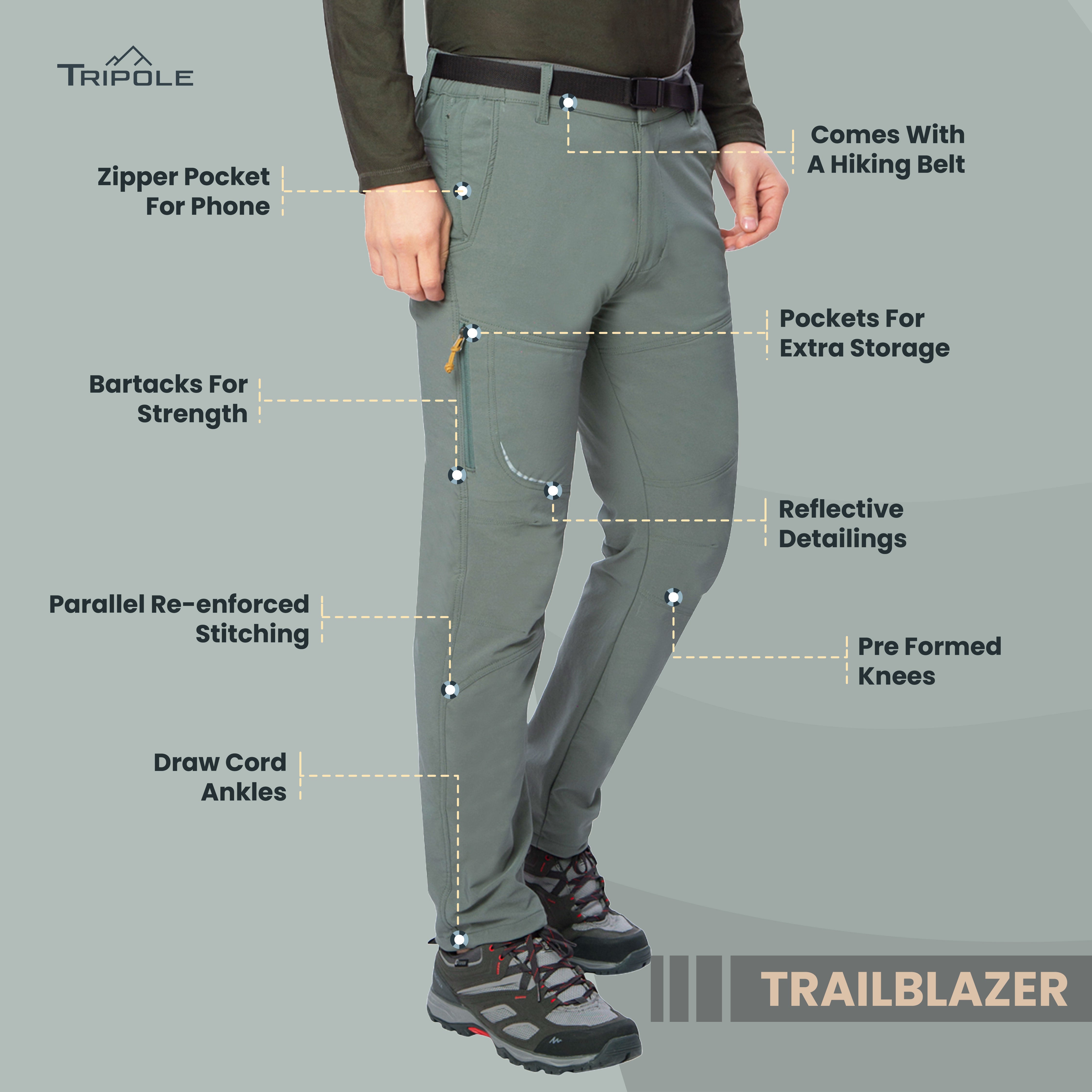 Tripole Trailblazer Trekking and Hiking Pants and Cargo for Outdoors a –  Tripole Gears