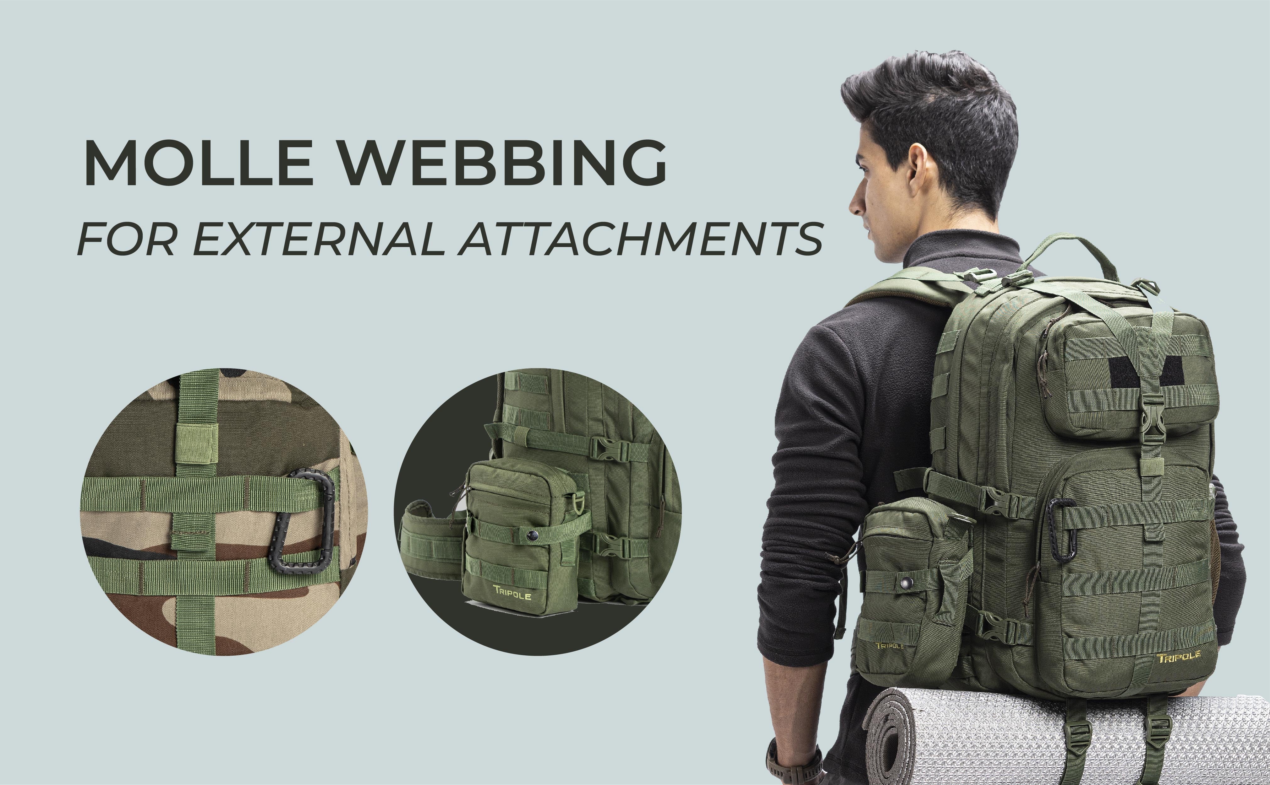 all-groups Tripole Alfa Military Tactical Backpack Infographics MOLLE Rucksack Detachable Sling Bag 45 Litres Trekking Travelling Hiking 