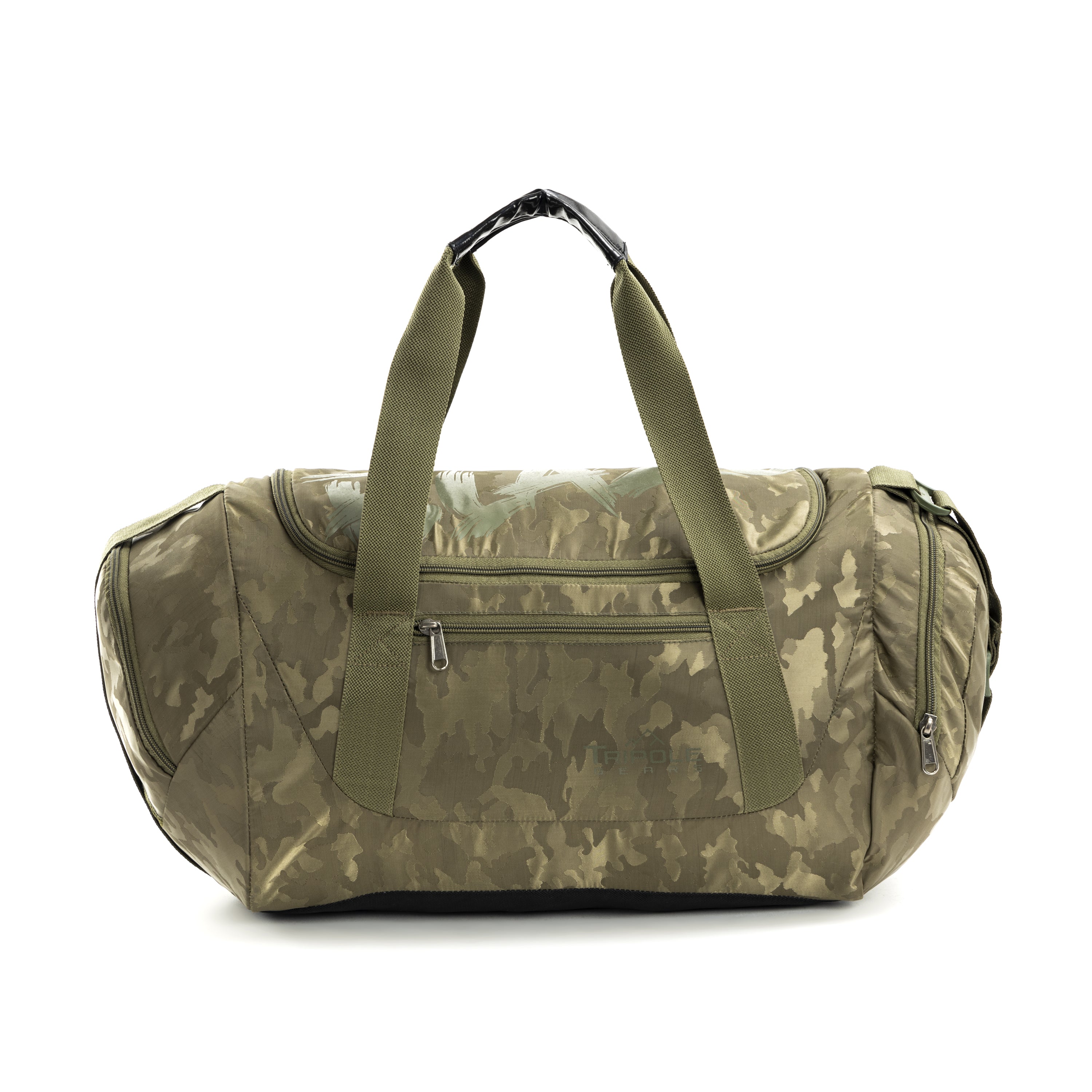 Tripole Blaze Duffel Bag Green Jacquard Front - Gym Sports Travelling 35 litres