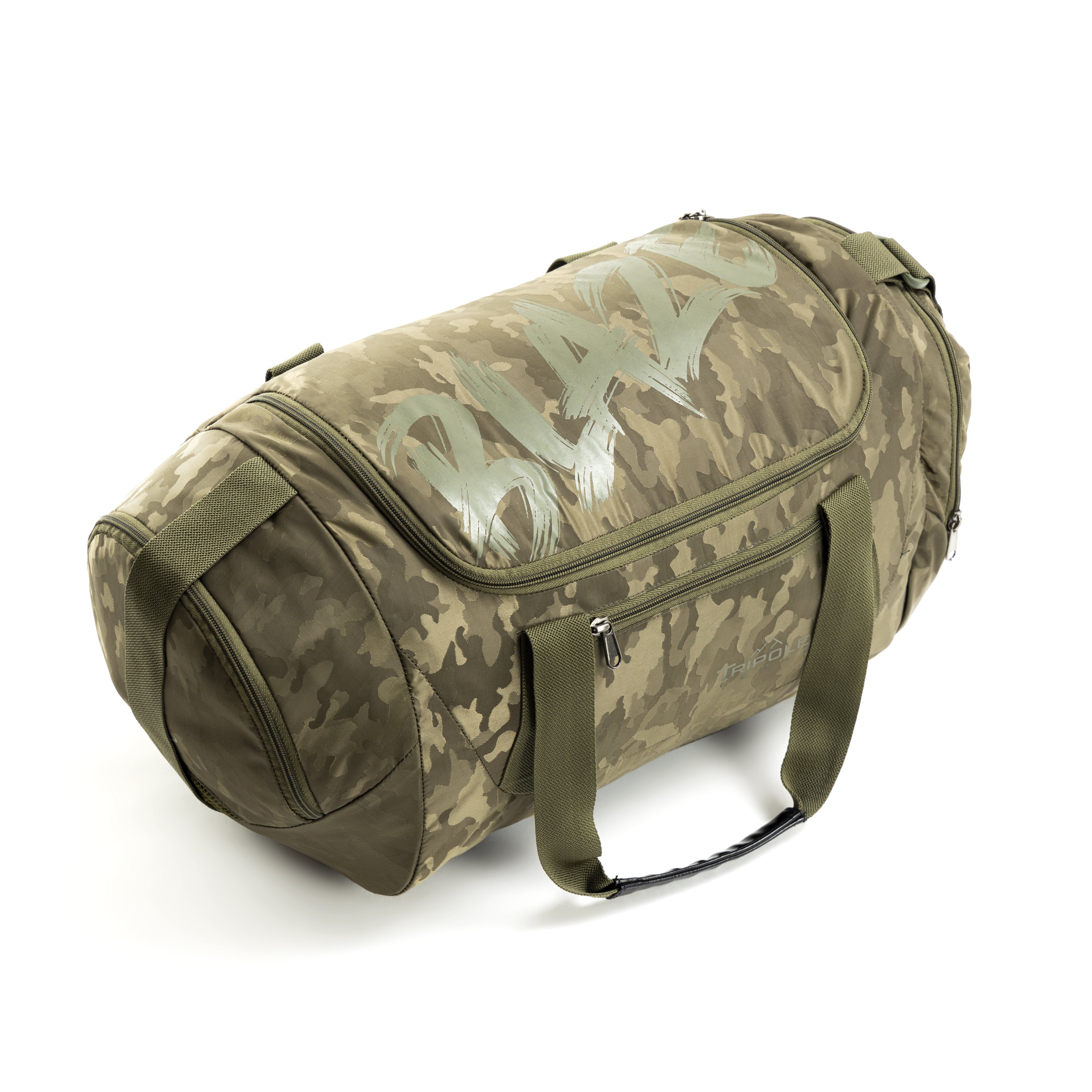 Tripole Blaze Duffel Bag Green Jacquard Top - Gym Sports Travelling 35 litres