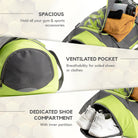 Tripole Blaze Duffel Bag Grey & Neon Yellow Inforgraphics - Gym Sports Travelling 35 litres